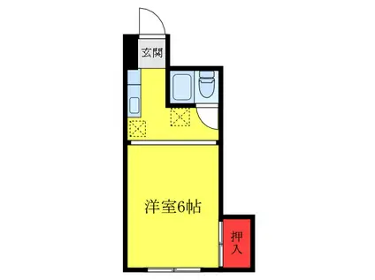 文原ビル(ワンルーム/5階)の間取り写真