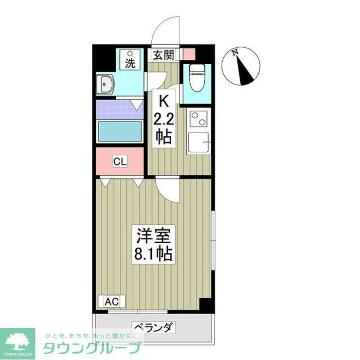 セゾン・ドゥ・ブランシェ千葉中央 2階階 間取り