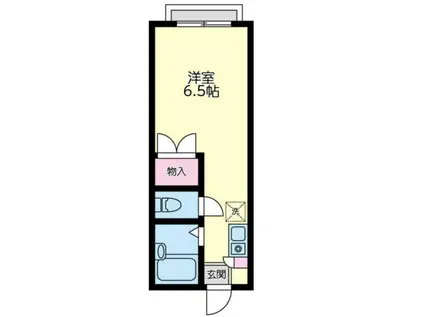 京王線 武蔵野台駅 徒歩10分 3階建 築32年(ワンルーム/1階)の間取り写真