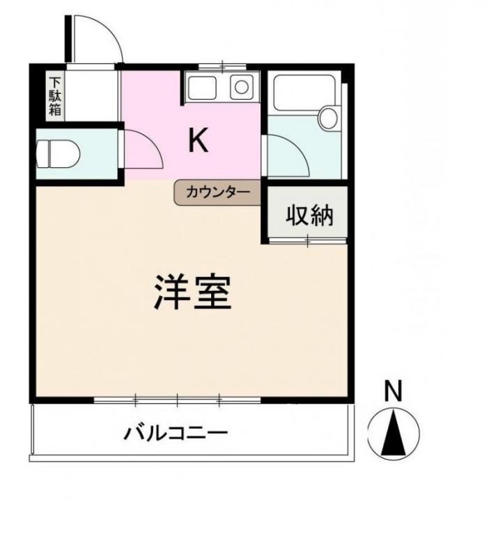 レーベルハイツ(1K/5階)の間取り写真
