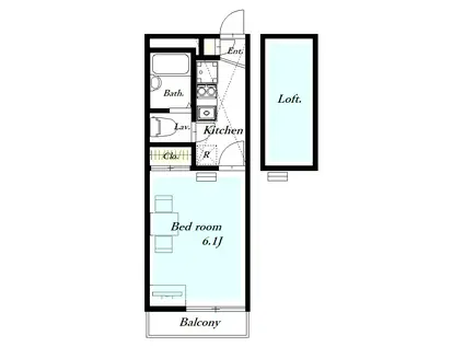 リエット亀有(1K/1階)の間取り写真