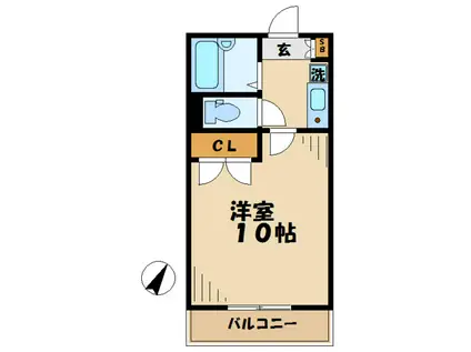 レオパレスTAKASAGO(1K/1階)の間取り写真