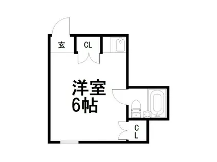 ハウスジョイ(ワンルーム/2階)の間取り写真