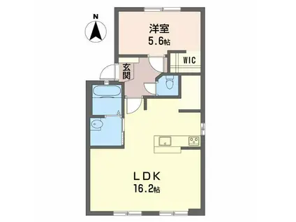 ルミエール・リバー II(2DK/2階)の間取り写真