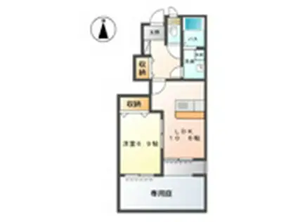 ファインコートI(1LDK/1階)の間取り写真