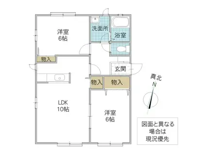 TOKO MS(2LDK/1階)の間取り写真