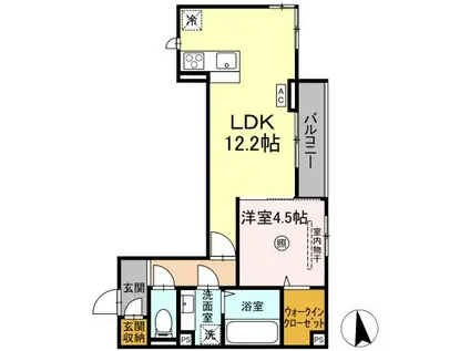 SERENVITA イースト(1LDK/3階)の間取り写真