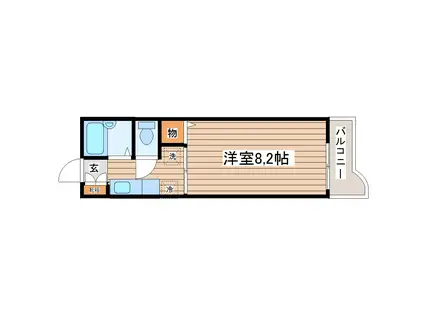 スターツアルファネクスト長嶺(1K/2階)の間取り写真