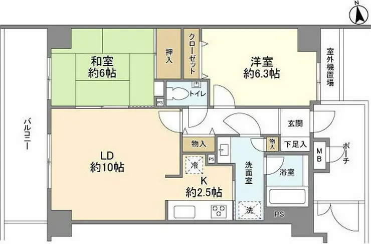 インペリアル横浜パークサイド 10階階 間取り