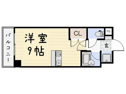 リファレンス北方III(ワンルーム/3階)の間取り写真