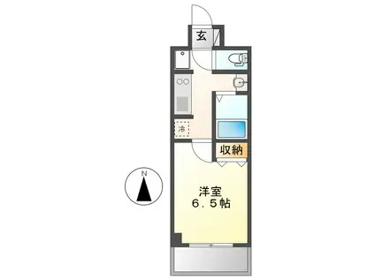 フォルトゥーナ荒畑(1K/2階)の間取り写真