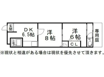 コーポ今池(2DK/1階)の間取り写真