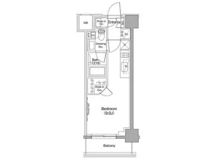 ザ・パークハビオ西大井(ワンルーム/3階)の間取り写真