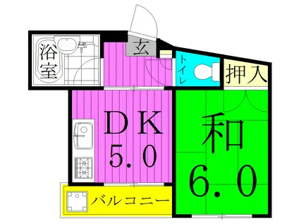 ラフォーレ町屋I(1DK/3階)の間取り写真