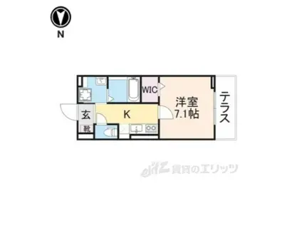 ベルジェ(1K/1階)の間取り写真