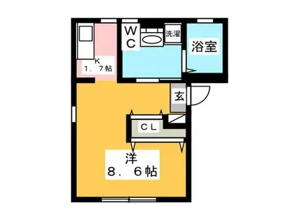 コーラルマンション(1K/3階)の間取り写真