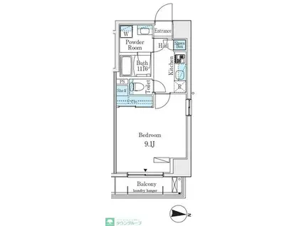 プライマル江東住吉(1K/6階)の間取り写真