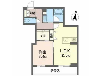 マグノリア上杉(1LDK/1階)の間取り写真