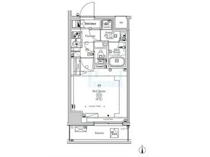 BPRレジデンス大山(1K/2階)の間取り写真