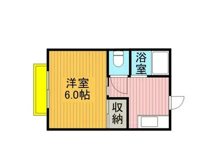 サンハイム(1K/2階)の間取り写真