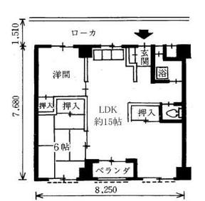 船場西ビル(2LDK/5階)の間取り写真