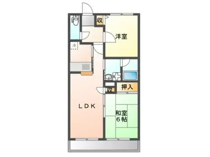 ケイズコート(2LDK/1階)の間取り写真