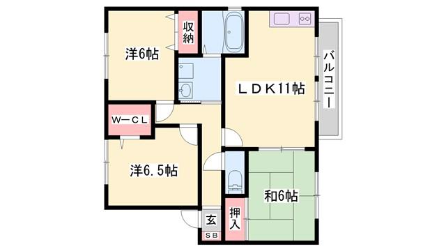 MILES TONES(3LDK/2階)の間取り写真