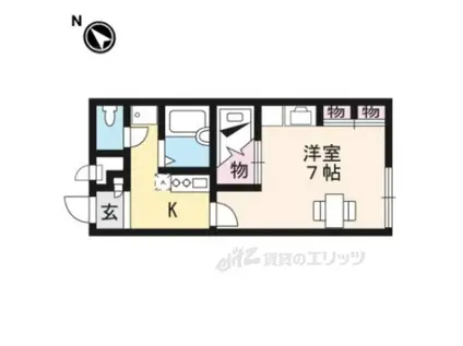 レオパレスかじや(1K/2階)の間取り写真