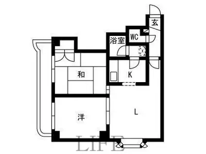テラスハウス南郷21(2LDK/4階)の間取り写真