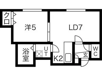 いなんくるしのろ(1LDK/2階)の間取り写真