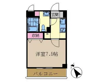 コートエスト(1K/1階)の間取り写真