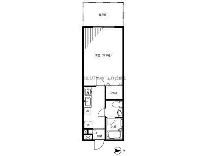 カメリアコート上北沢(1K/1階)の間取り写真