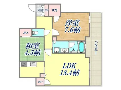 神戸ハーバータワー(2LDK/32階)の間取り写真