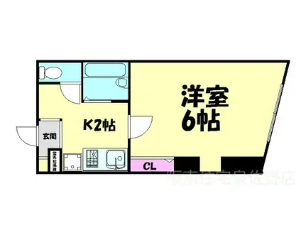 佐野マンション(1K/3階)の間取り写真