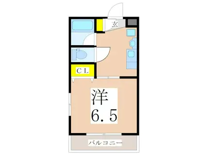 グリーンハイツ(1K/3階)の間取り写真