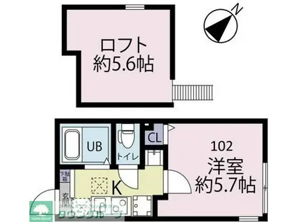 フォーリーフ瀬谷(1K/1階)の間取り写真