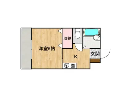 メゾン・ヌーベルアイ(1K/2階)の間取り写真