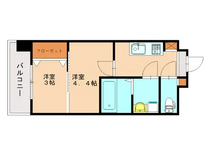 NO.87 MARIAGE STATION CLUB ORIENT B(2K/14階)の間取り写真