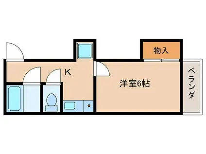 パストラーレ南林間(1K/1階)の間取り写真