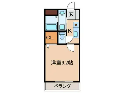 プレミール元町(1K/1階)の間取り写真