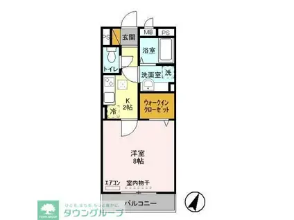 グランメール(1K/1階)の間取り写真