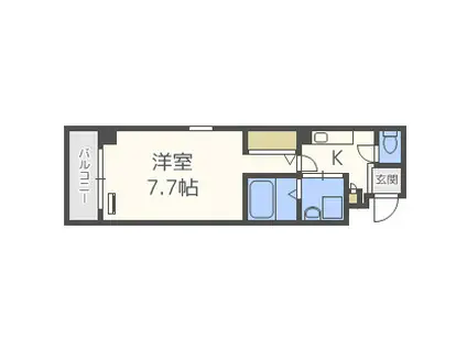 ジラソーレ本町通(1K/5階)の間取り写真