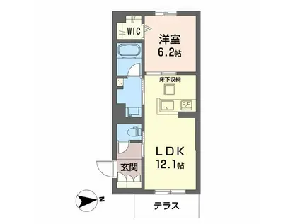 シャーメゾンエラブル 梅田北(1LDK/1階)の間取り写真