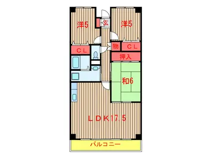 エスポワール八千代(3LDK/6階)の間取り写真