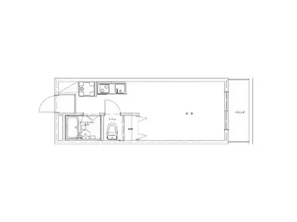 サンハイツすずの木(ワンルーム/2階)の間取り写真