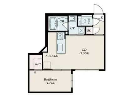 S-RESIDENCE琴似II(1LDK/4階)の間取り写真