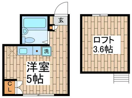リプロン西馬込(ワンルーム/1階)の間取り写真