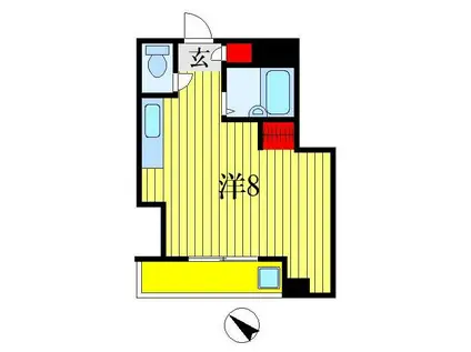 西千葉ハイリビング五番館(ワンルーム/4階)の間取り写真