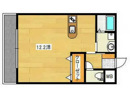 ソレイユ旭(ワンルーム/3階)の間取り写真