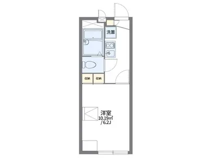 エルデン(1K/2階)の間取り写真